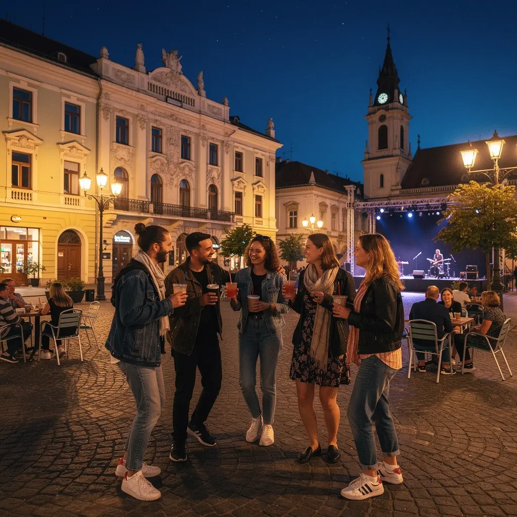 O plimbare pe faleza Mării Negre, cu soarele apunând la orizont.